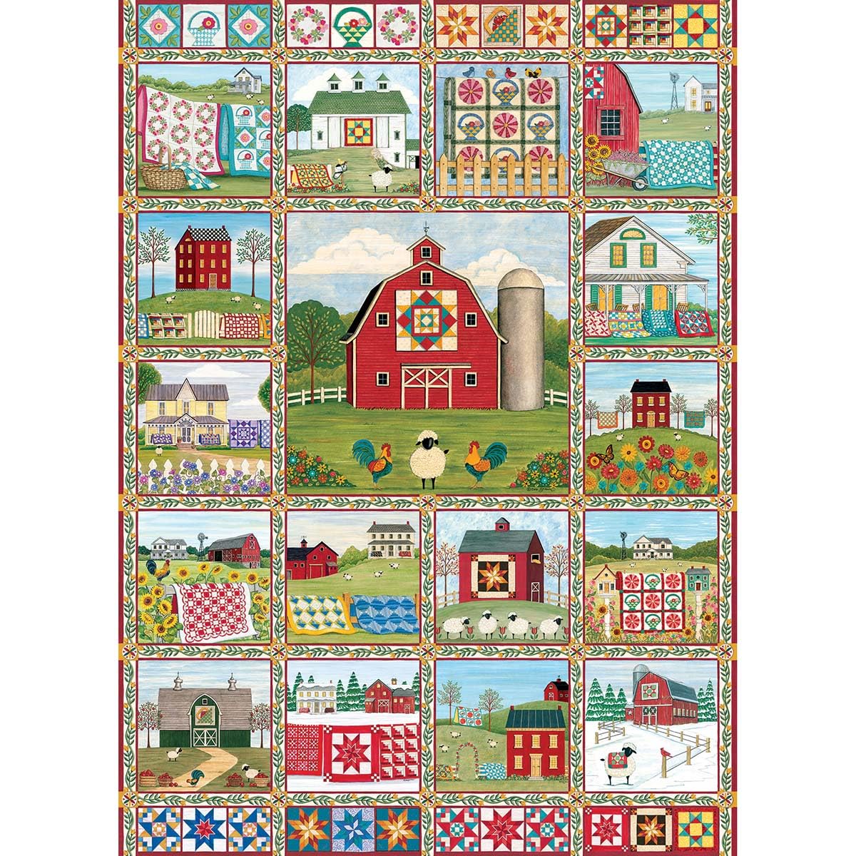 Cobble Hill 1000 Piece Puzzle - Quilt Country - Sample Poster Included Cobble Hill Puzzle Company Ltd.