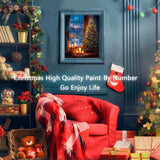 xackcme Christmas Tree Paint by Numbers for Adults, Christmas Paint by Number on Canvas Without Frame, DIY Xmas Oil Painting for Gift Home Wall Decor (16x20 inch) xackcme