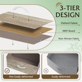 WLIVE Dresser for Bedroom with 5 Drawers, Wide Chest of Drawers, Fabric Dresser, Storage Organizer Unit with Fabric Bins for Closet, Living Room, Hallway, Greige Oak WLIVE