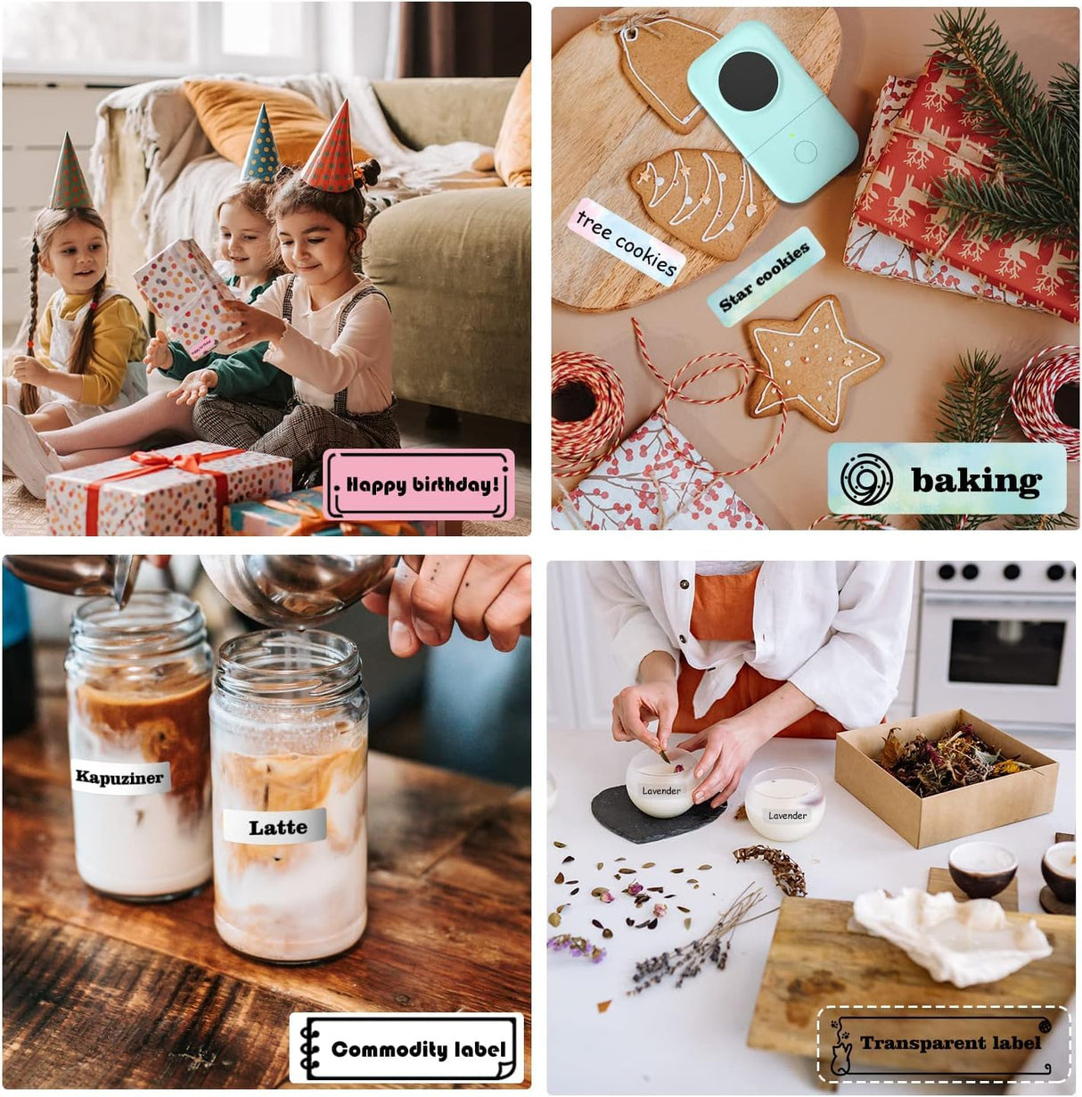 Phomemo D30 Label Maker Machine, Portable Bluetooth Mini Label Printer, Smart Phone Handheld Thermal Sticker Small Labeler Multiple Templates Font Icon Inkless for Home Office Phomemo