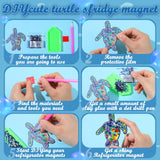 Remuuly 30 Pcs Diamond Painting Magnets Summer Diamond Art Magnet Kits for Adults Spring Flower Animal Cupcake 5D Rhinestones Refrigerator Magnetic Stickers for Fridge DIY Crafts Gifts(Turtle) Remuuly