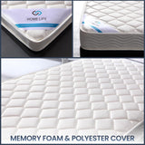 HomeLife 6-Inch Twin Size Mattress Gel Memory Foam – Firm - Tight Top, Pocketed Coils - Breathable Polyester Cover - Innerspring Support - White - Comfortable & Durable - Twin Mattress HomeLife