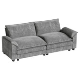 Homall 80" Modular Sectional Sofa, Loveseat Sofa Couch with Double-Layer Cushion, DIY Combination Chenille Deep 2-Seat Cloud Couch for Living Room, Apartment (Bright Grey, Loveseat Sofa) Homall