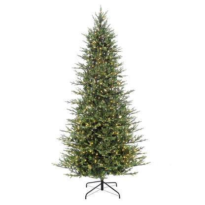 Puleo International 9 Foot Pre-Lit Slim Balsam Fir Artificial Christmas Tree with 800 Clear Lights