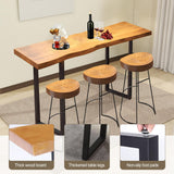 JNMDLAKO Industrial Narrow Bar Table - Solid Wood Counter Height Dining Table for Small Spaces JNMDLAKO
