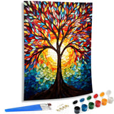 SKRYUIE Paint by Numbers Kits for Adults Tree, Acrylic Botany Oil Paint by Numbers for Adults Beginner Canvas with Brushes Paintwork Art Crafts for Home Decor 16x20 inch n8 SKRYUIE