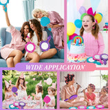 Geetery 20 Pcs Unbreakable Kids Mirror DIY Decorate Your Own Princess Mirror Mermaid Foam Small Crafts Princess Party Decorations(Pink, Purple, Turquoise) Geetery