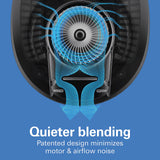 Hamilton Beach 58175 Wave Action Blender for Shakes and Smoothies, Stainless Steel Ice Sabre Blades, 800 Watts, Quiet Design, 40 oz Glass Jar, Black Hamilton Beach