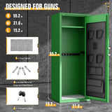 Bonusall 12-15 Green Gun Safe for Rifles,Fireproof Gun Safe for Rifles and Pistols,Rifle Safes for Home with Digital Keypad,Adjustable Shelves & Handgun Pockets Bonusall