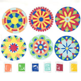 Podzly 24 Sand Painting Mandala Coloring Craft Kits - Mandala Design Pattern Art Made Easy - Create Sand Art Pictures with 6 Colorful Sand Options Podzly