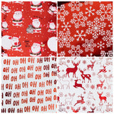RUSPEPA Christmas Wrapping paper-Red and White Paper with a metallic foil shine-Christmas Elements Collection-4 Roll-30Inch X 10Feet Per Roll RUSPEPA