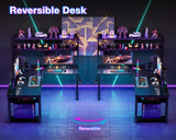 ODK L Shaped Gaming Desk with Hutch, Computer Desk with Storage Shelves, 59" L Shaped Desk for Home Office, Corner Desk with Headphone Hook, Black ODK