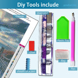 TOPMCYSG Beach Landscape Diamond Art Kits for Adults,Sunset Scenery 5D Diamond Painting Kits for Beginners,DIY Diamond Dots Round Full Drill Paint with Diamonds Pictures Gem Art Home Decor 16 x 12 in TOPMCYSG