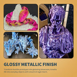 OVERTURE Silk PLA 1.75mm Dual Color Filament, Clog-Free Shiny 3D Printer Filament, 1kg Spool(2.2lbs), Dimensional Accuracy +/- 0.02 mm, Fit Most FDM Printer(Silk Blue-Silver) OVERTURE