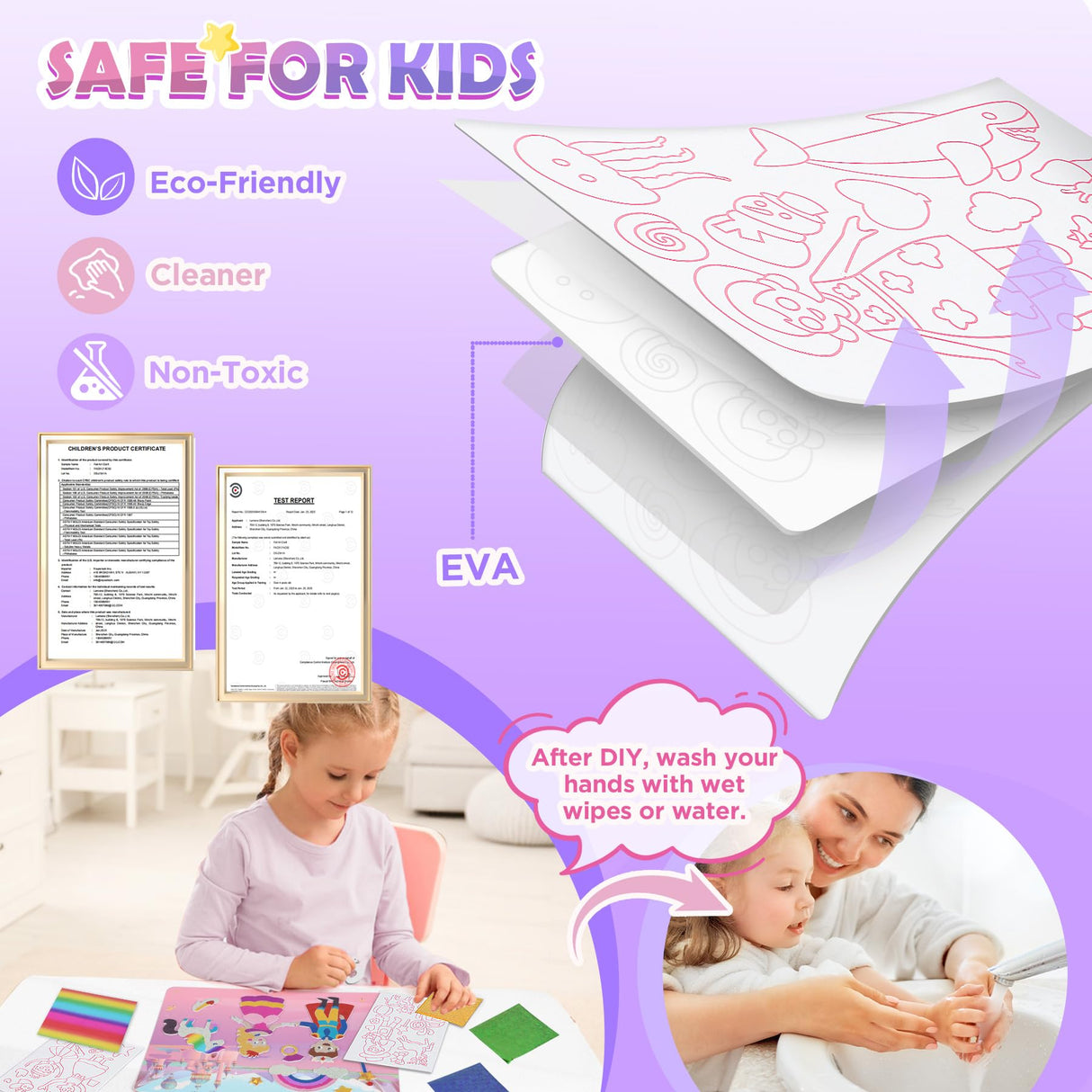 Arts and Crafts for Kids Ages 4-8, Art Craft Supplies Kits, DIY Creative Travel Toys Activity, Princess & Prince & Castle & Girl, Coloring Sticker Books, Easter Basket Stuffers, Gifts for Girls URMYWO