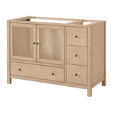 Alaterre Furniture Lucca 48 Inch Bathroom Vanity - Freestanding Cabinet Without Sink - Wood Bathroom Vanity with Large Bottom Drawer, 3 Small Drawers, and Soft-Close Doors (Natural) Alaterre Furniture