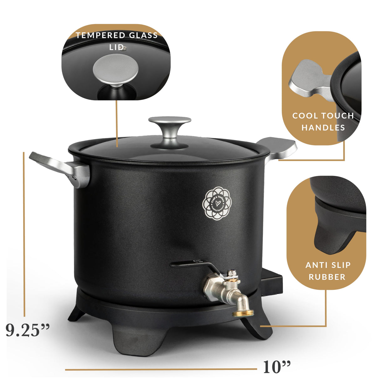 Craft & Venture Wax Melter for Candle Making - Candle Wax Melting Pot Holds 7qts (14lbs) of Wax – Soap Melter for soap Making Supplies - Easy Pour Candle Maker for Candle Making Supplies Craft & Venture