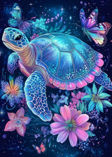 Yanfairy Turtle Diamond Art Painting Kits for Adults, Full Drill Diamond Dots Paintings for Beginners, Round 5D Paint with Diamonds Pictures Gem Art Painting Kits DIY Crafts Kits 12x16inch Yanfairy