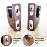 Angeebin Gun Rack Wall Mount Hold Up and Display Horizontal Rifle or Shotgun, Wooden Gun Hooks Suitable for Home and Store Angeebin