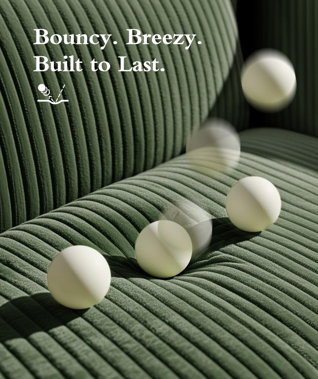 Corduroy Convertible Sofa Bed, 47" Loveseat Sleeper Sofa, Pull out Couch 618lb Capacity, Modern Sleeper Couch Bed 2 Fluffy Pillow Include, Small Couches for Small Spaces/Apartment/Office, Forest Green Domusensus