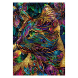 Colorful Cats Puzzles Painting Puzzle for Adults 1000 Pieces, Animal Art Jigsaw Puzzles 1000 Pieces Vibrant Colors Cat Puzzle, Fantasy Rainbow Painting Puzzle BBOLDIN
