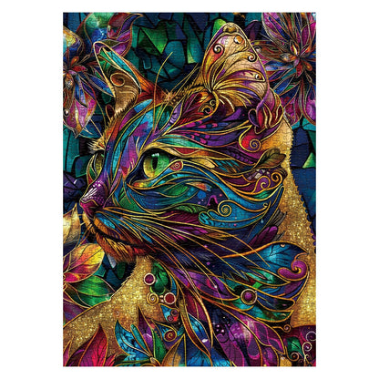 Colorful Cats Puzzles Painting Puzzle for Adults 1000 Pieces, Animal Art Jigsaw Puzzles 1000 Pieces Vibrant Colors Cat Puzzle, Fantasy Rainbow Painting Puzzle