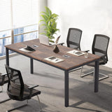 ECOTOUGE 6.5FT Conference Table, 78.7 inch Rectangle Meeting Seminar Table for 6-8 People, Modern Industrial Computer Desk with Spacious Desktop Business Tables for Home Office(Only Table) (Brown) ECOTOUGE