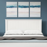 Glenwillow Home Wainscott Wood Panel Headboard in White - Queen Size Glenwillow Home