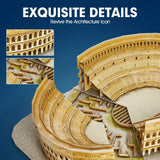 CubicFun 3D Puzzle for Adults Kids Rome Colosseum Jigsaw Italy Architecture Model Kits DIY Toys with Booklet Birthday Gift for Boys Girls Age 8+, 131 Pieces Valentine's Day Gift Easter Gifts Puzzles CubicFun