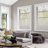 CHICOLOGY Faux Wood Blinds , Window Blinds , Wood Blinds , Window Shades , Window Treatments , Blinds & Shades , Window Shades For Home , Wooden Blinds , 33"W X 72"H, Basic White CHICOLOGY