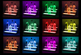 Boss Premium® BarUSA™ LED Lighted Bar Shelf Display Liquor Bottle Alcohol Whiskey Shelves Rack Stand Tray Units for Home Bar Living Room Accessories and Decor - Designed in USA (3-Step, 16 Inch) Boss Premium
