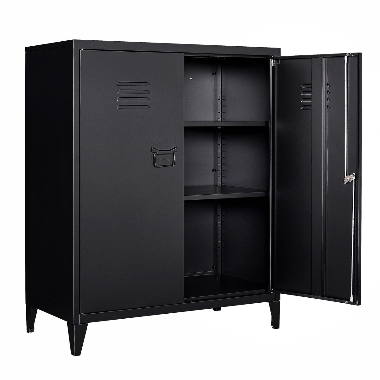 SISESOL Storage Cabinet with Doors and Shelves,40" Metal Storage Cabinet with Lock Door Adjustable Shelf,File Cabinet for Office Storage Cabinet, Home,School,Kitchen,Garage Storage Tool Wall Cabinet SISESOL