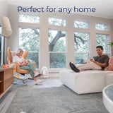 EyeVac Home Touchless Vacuum Automatic Dustpan - Great for Sweeping Pet Hair Food Dirt Kitchen - Ultra Fast & Powerful, Corded Canister Vacuum, Bagless, Automatic Sensors, 1000 Watt (White) EYE-VAC