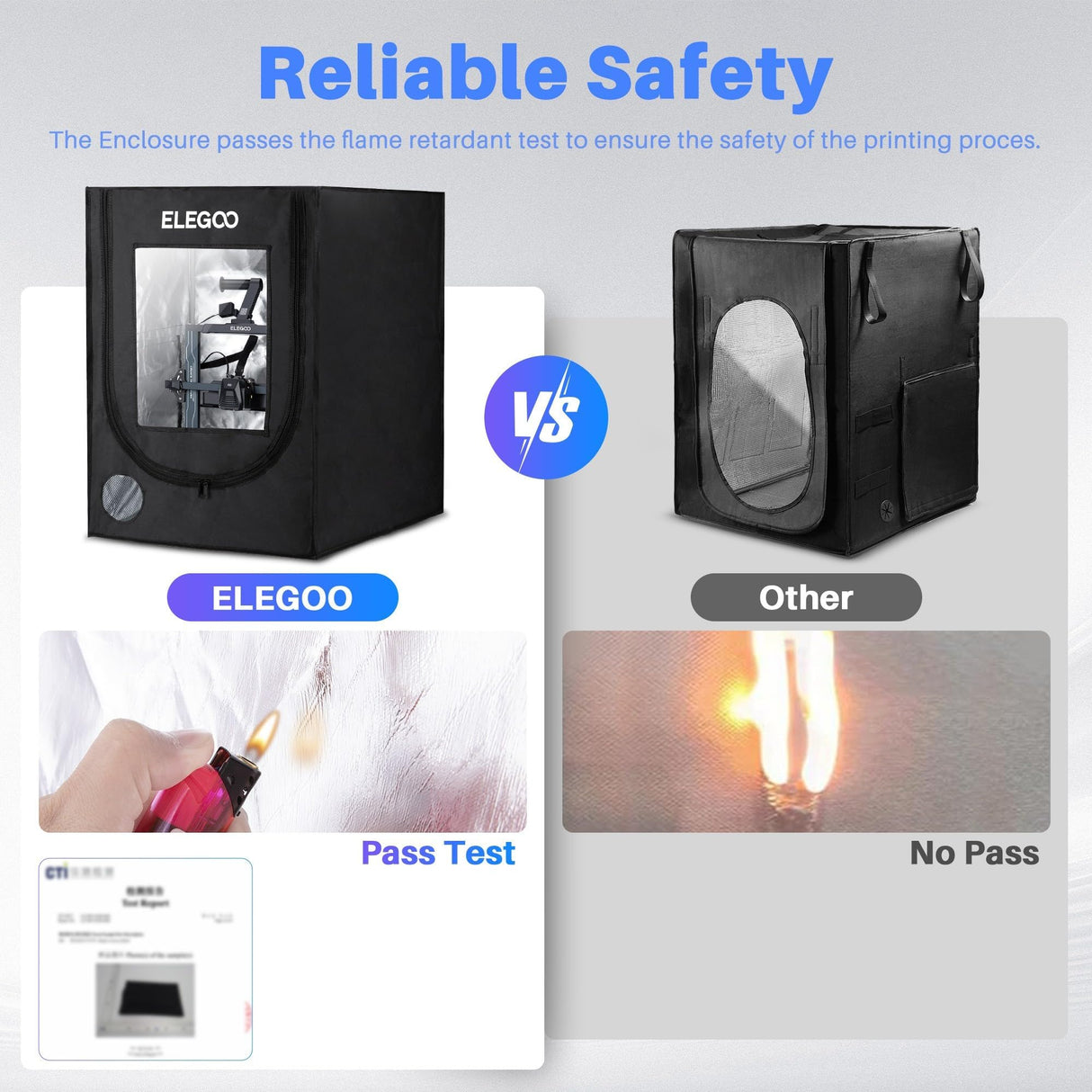 ELEGOO 3D Printer Enclosure, Fireproof and Dustproof 3D Printer Cover Constant Temperature Tent for Neptune 3 Pro/Neptune 4/Neptune 4 Pro/Ender 3/Ender 3 V2/Ender 3 S1/Kobra 2 ELEGOO