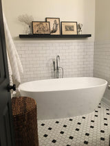 Joel's Antiques - 60 Inch Wooden Floating Shelves for Wall - Made of Natural Wood - Long Heavy Duty Rustic Fireplace Mantel & Book Shelf - Perfect for Living Room - Black 60x8x2 in joelsantiques