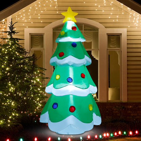 DR.DUDU 5 FT Inflatable Christmas Tree, LED Light up Xmas Tree Blow up Decorations for Christmas Party Indoor Outdoor Yard Garden Lawn Holiday Party DR.DUDU
