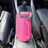 AGH 4 Pack 40 oz Sublimation Shimmer Green Pink Red Purple Tumbler with Stainless Steel Straw and Lid, Insulated Double Wall Vacuum Reusable Cups with Handle AGH