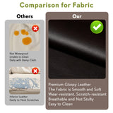 STHOUYN 73” Black Faux Leather Sofa Couch, Modern Comfy Office 3 Seater Couch Loveseat with USB and Tufted Armrest, Small Love Seat Couches for Living Room, Bedroom, Apartment STHOUYN