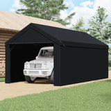 Caravan Canopy Domain 10 x 20 Foot Durable Sidewalls for Garage Carport Canopy Car Tent with Dual Zippers and Roll Up Door, Black (Sidewalls Only) Caravan