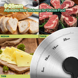 CUSIMAX Electric Meat Slicer for Home,Two 7.5''Stainless Steel Blades,1-20mm Adjustable Thickness,Easy to Cut Various Foods,Removable Food Carriage for Easy Cleaning CUSIMAX