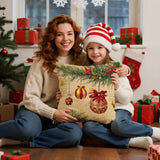 UPOFFICIS Christmas Pillow Covers 18x18 inch Set of 4, Christmas Decorations Cushion Covers, Xmas Pillow Covers, Pillowcases Throw Pillow Covers for Sofa Couch Home Decor UPOFFICIS