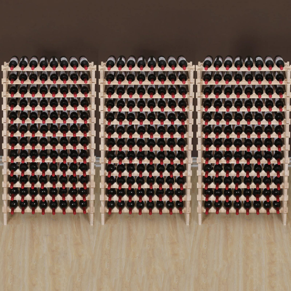 fdjamy Wine Rack Cabinet Wooden Freestanding for Floor Stackable Storage Wine Bottle Holder (80 Bottles) (JJ) fdjamy