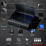 PINEWORLD Biometric Gun Safe For Handgun, Pistol Safe With Fingerprint Backlit Keypad, Quick Access Handgun Safe for Firearm, Gun Lock Box With Interior Light Cable For Nightstand Car Large Size PINEWORLD