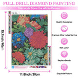 Ausanrl Flower Diamond Painting for Adults - Beginner-Friendly Flower Plant Gem Art Kit for Home Wall Decor, 12x16inch Ausanrl