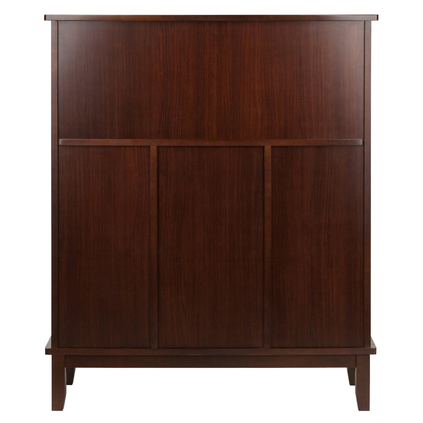 Winsome Beynac Bar Cappuccino Wine Cabinet - WoodArtSupply