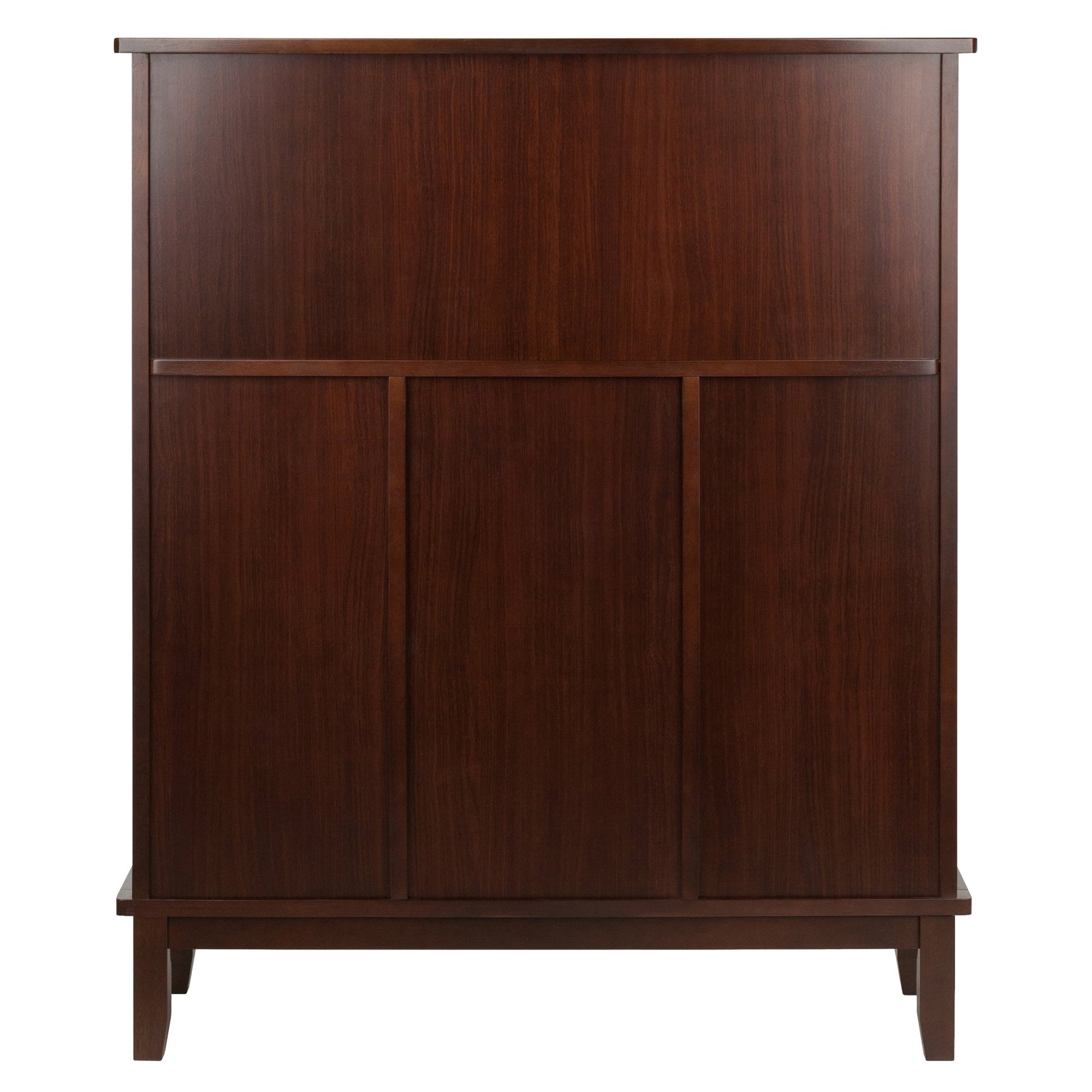 Winsome Beynac Bar Cappuccino Wine Cabinet - WoodArtSupply