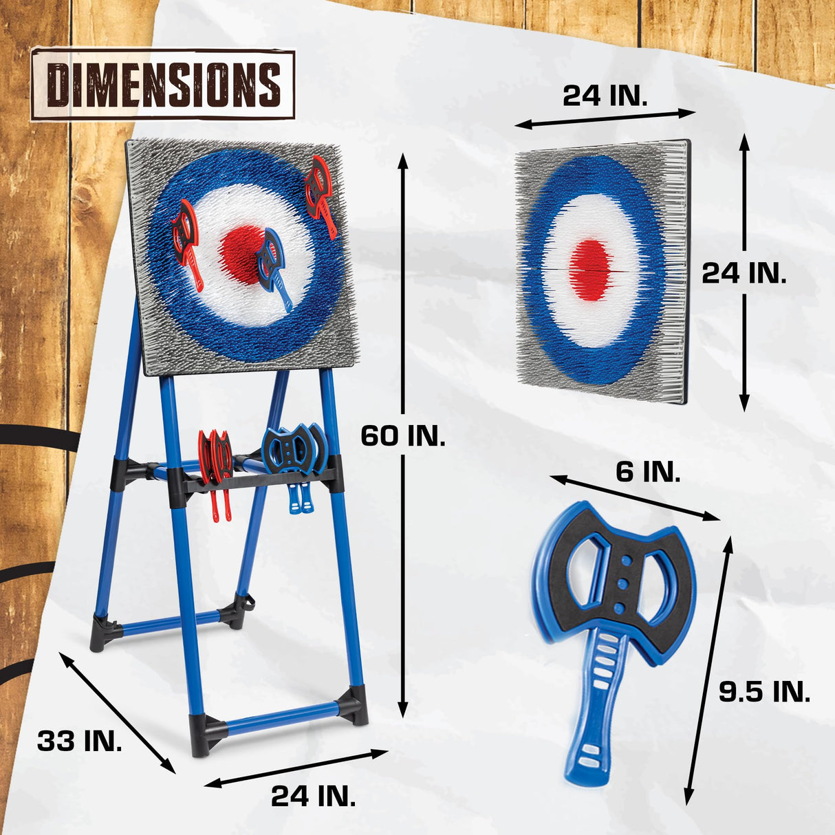 EastPoint Deluxe Steel Frame Axe Throw Target Game Set - Steel Frame for Indoors and Outdoors EastPoint Sports