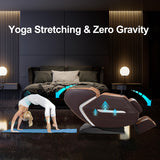 MassaMAX A580 2026 4D Massage Chair for Big & Tall People Full Body Massage Up to 6'10" & 500 lbs, Yoga Stretch, AI Voice Control, 22 Modes, 59" SL Track, Auto Footrest Extension, and Heating (Brown) MassaMAX