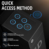 Urban Deco Biometric Handgun Gun Safe for Nightstand, Desk, Bed Side - Pistol Safe, Hand Gun Safe for Car, Biometric Gun Safe for Handgun with Fingerprint, PIN Code, Key Access Urban Deco