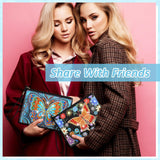 Silkfly 6 Pcs Diamond Painting Purses Clutch DIY Diamond Handbag PU Leather Painting Bags 5d Handmade Wristlet Wallet with Strap and Zipper for Women Gift(Butterfly Style) Silkfly